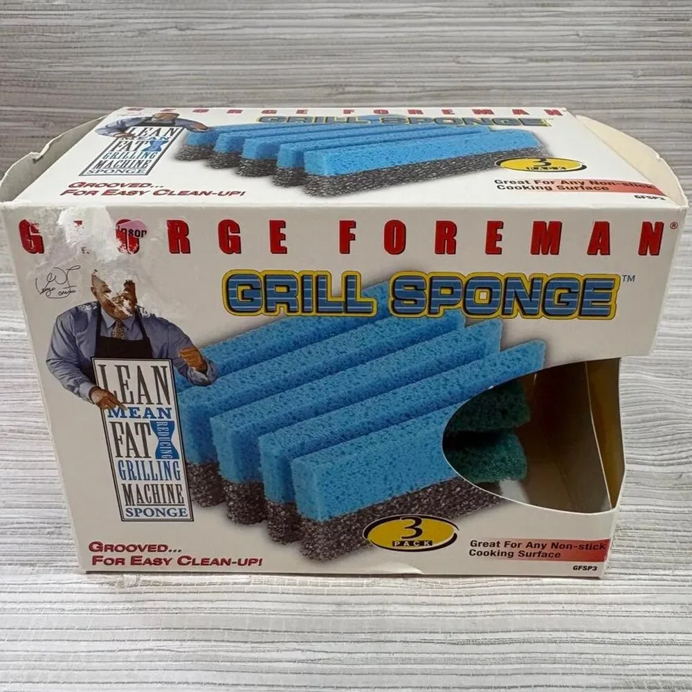 VTG GEORGE FOREMAN grill sponge 1 pack NWT